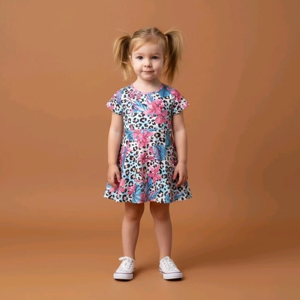 NWT Boutique Sassy Jo's Dress 2T Leopard Print Pink Blue
